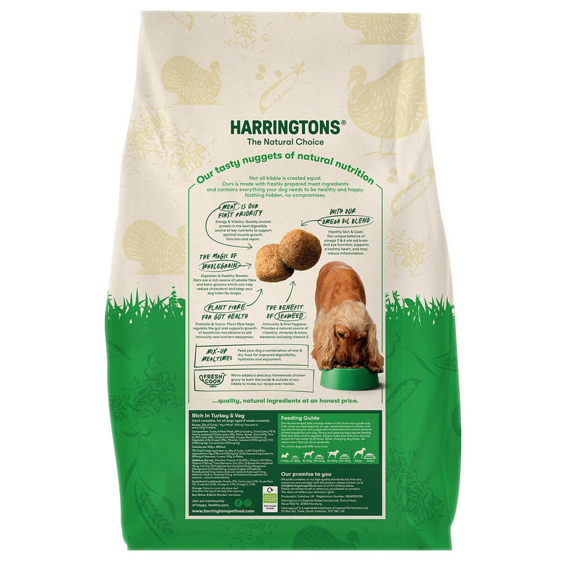 Harringtons dog food turkey and vegetables 18kg, UK version