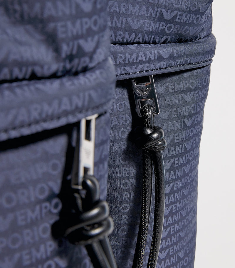 Emporio Armani padded jacquard backpack (British brand)