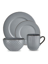 Next Tower 16 Piece Grey Dinnerware Set- Buy online at McGrocer