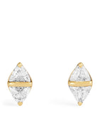 Emily P. Wheeler yellow gold diamond Tilly stud earrings, UK version