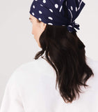 Maje silk polka-dot scarf 60x60cm, imported from the UK