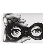 Fornasetti Occhi rectangular porcelain tray 38cm x 14cm - British product