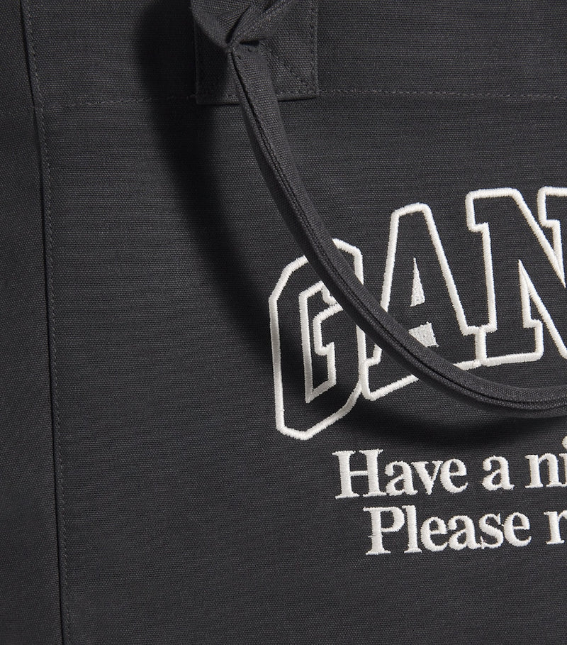 GANNI tote bag XXL recycled cotton, imported from the UK