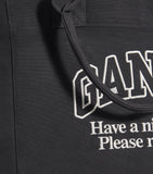 GANNI tote bag XXL recycled cotton, imported from the UK