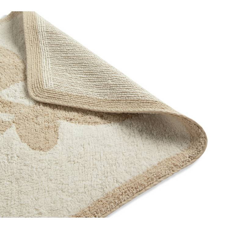 Habitat floral bee bath mat beige 75x65cm - British product