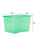 Wham green 80L storage boxes set of 2 with lids (British brand)