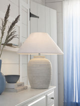 Next Grey/White Kingham Table Lamp- Buy online at McGrocer
