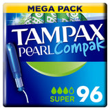Tampax Pearl Compak Super Tampons 4 x 24 pack (British brand)