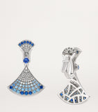Bvlgari Divas Dream earrings in white gold with diamonds and sapphires - British product