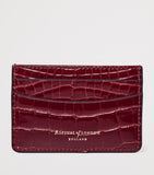 Aspinal of London croc-embossed slim card holder, UK version