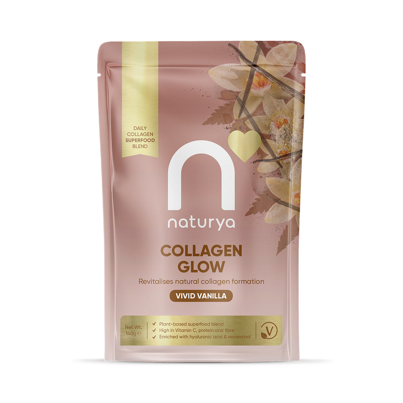 Naturya Collagen Support Vivid Vanilla 140g, imported from the UK