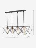 Dar Lighting ceiling light pendant Black Midi 4 light, UK version