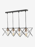 Dar Lighting ceiling light pendant Black Midi 4 light, UK version