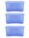 Wham storage box 60L blue crystal sparkle, imported from the UK
