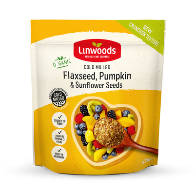 Holland & Barrett Linwoods Milled Organic Flaxseed Sunflower Pumpkin Seeds 425g- Buy online at McGrocer