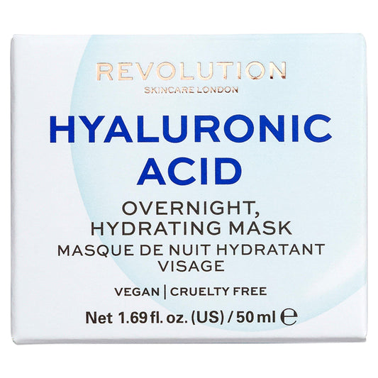 Revolution Skincare London Hyaluronic Acid Overnight Hydrating Mask 50ml face & body skincare Sainsburys   