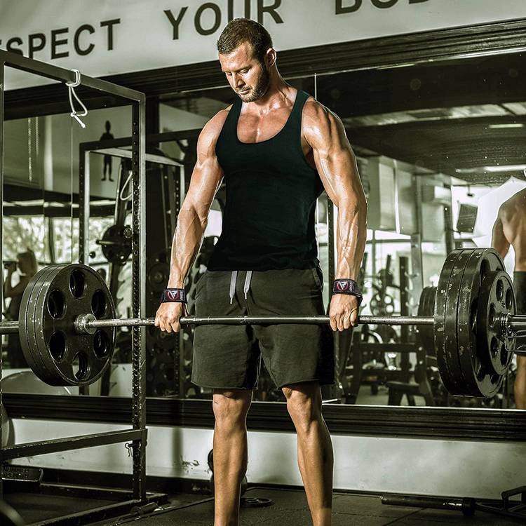 RDX weight lifting straps with four-finger design, imported from the UK