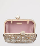 Jimmy Choo Cloud clutch bag with crystal clasp, imported from the UK