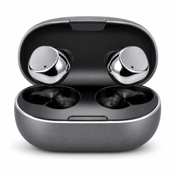 Krane & Bauer Hurricane wireless earbuds silver IPX7, UK version