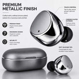 Krane & Bauer Hurricane wireless earbuds silver IPX7, UK version