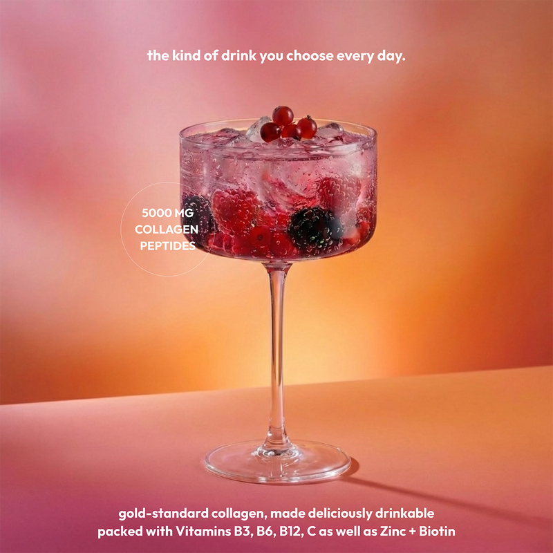 AQUA GLOW collagen drink Berry Crush 4x250ml (British brand)