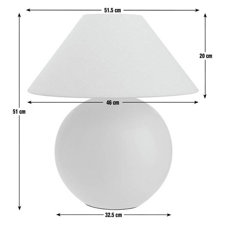 Habitat Circle ceramic table lamp 51cm - British product