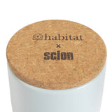 Habitat x Scion ceramic candle mandarin and violet, imported from the UK