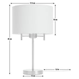 Argos Home candelabra steel table lamp 45cm brass and natural (British brand)