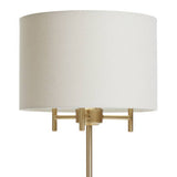 Argos Home candelabra steel table lamp 45cm brass and natural (British brand)