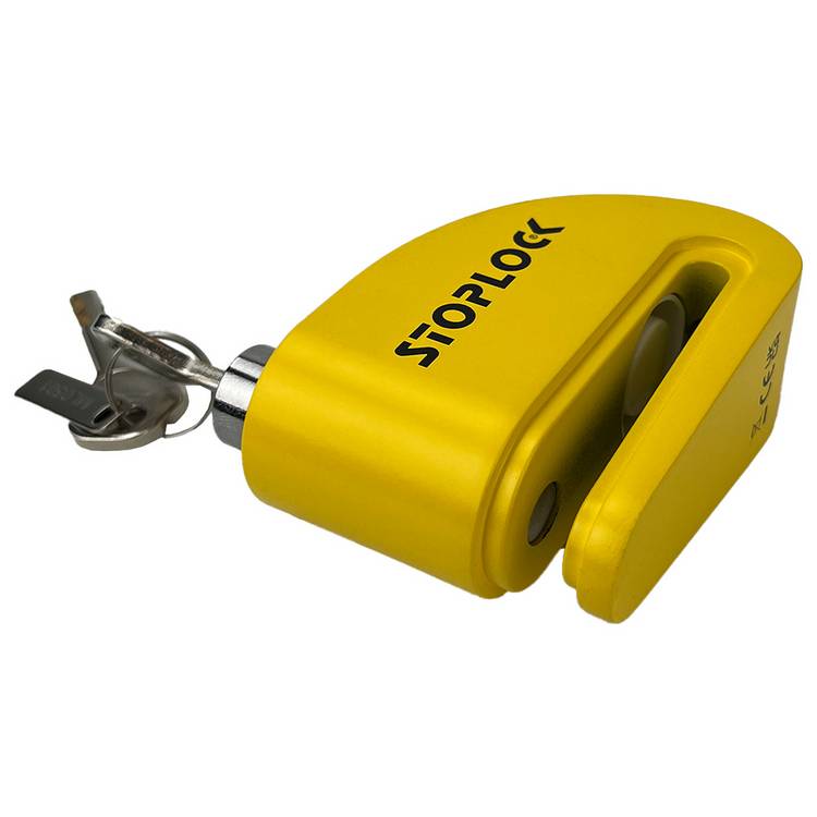Stoplock motorcycle disc lock with alarm (British brand)