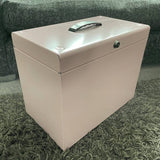 Argos Cathedral A4 Metal File Box - Pink- Buy online at McGrocer