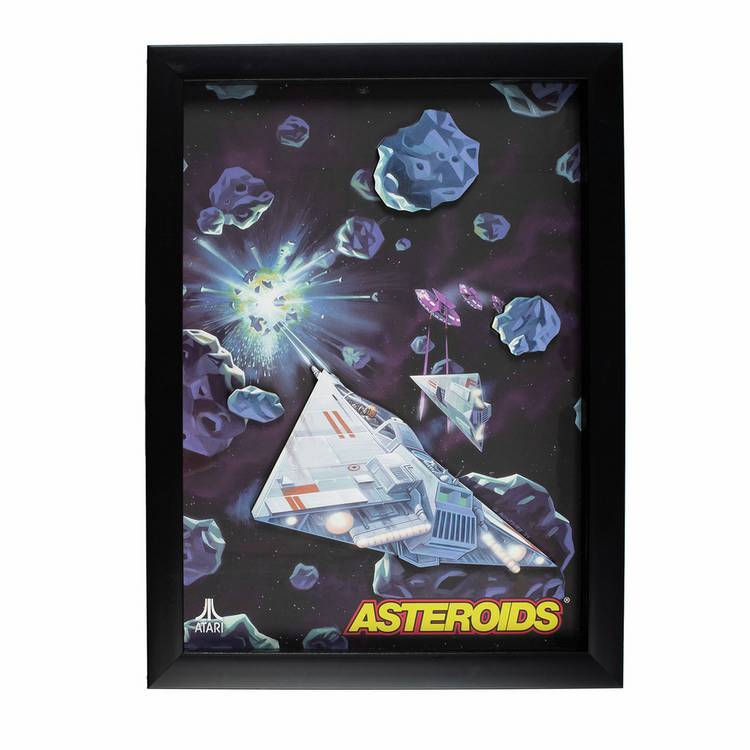 Atari 3D Asteroids wall art framed print 33cm, UK version