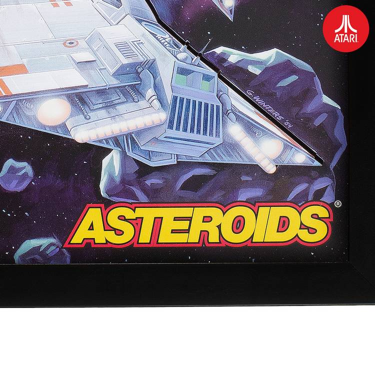 Atari 3D Asteroids wall art framed print 33cm, UK version
