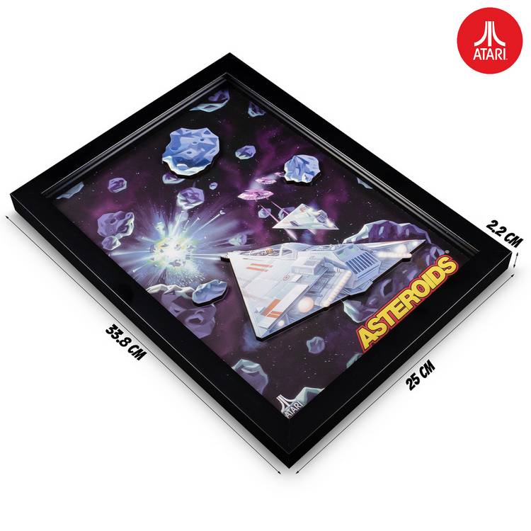 Atari 3D Asteroids wall art framed print 33cm, UK version