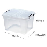Strata Smart 40L clear plastic storage boxes 2 pack (British brand)