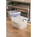 Strata Smart 40L clear plastic storage boxes 2 pack (British brand)