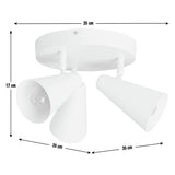 Argos Home 3-light spotlight plate white, imported from the UK