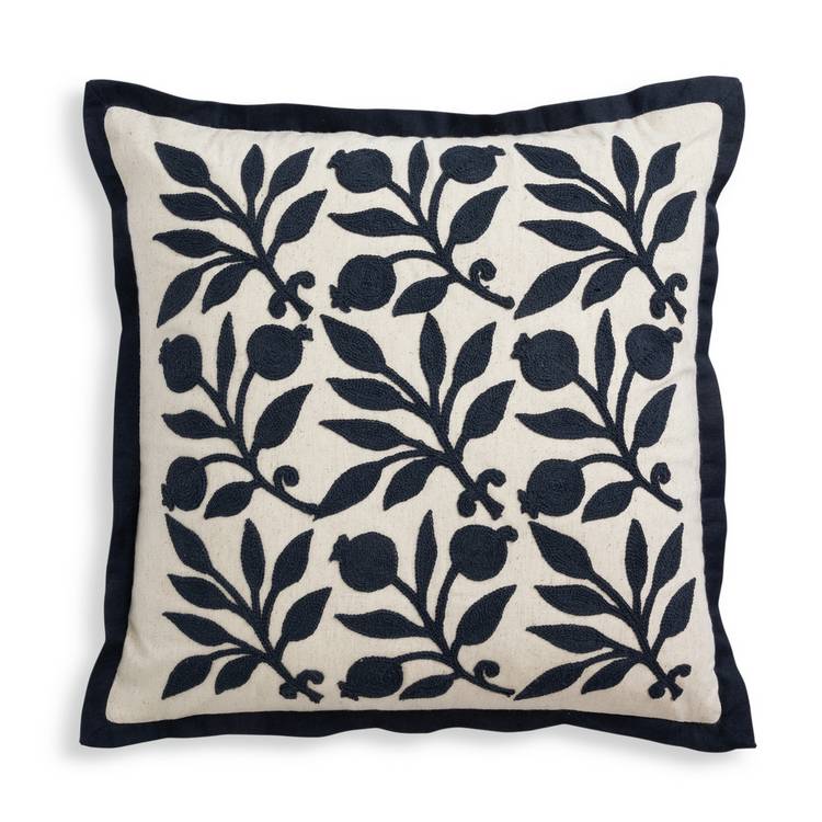 Habitat x Morris & Co Rosehip Crewel cushion 43x43cm (British brand)