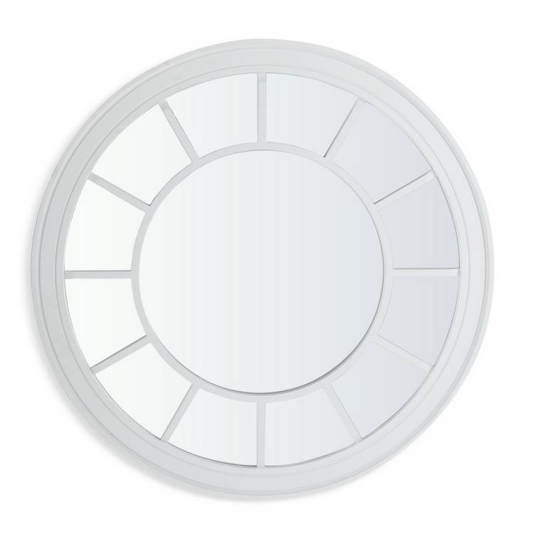 Argos Home white round wall mirror 71cm (British brand)