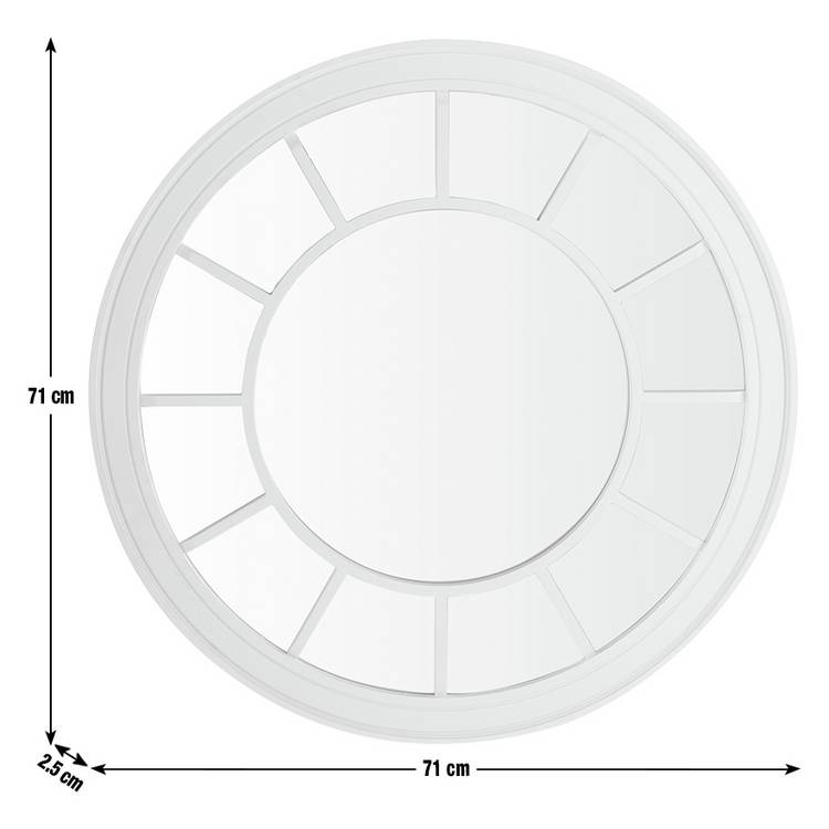 Argos Home white round wall mirror 71cm (British brand)