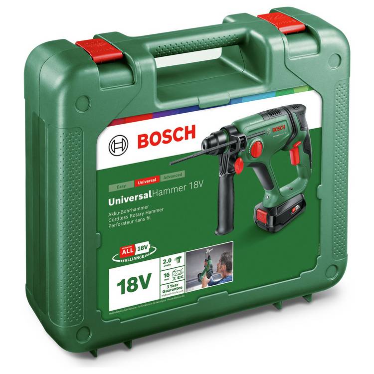 Bosch cordless rotary hammer drill 2.5Ah 18V (British brand)