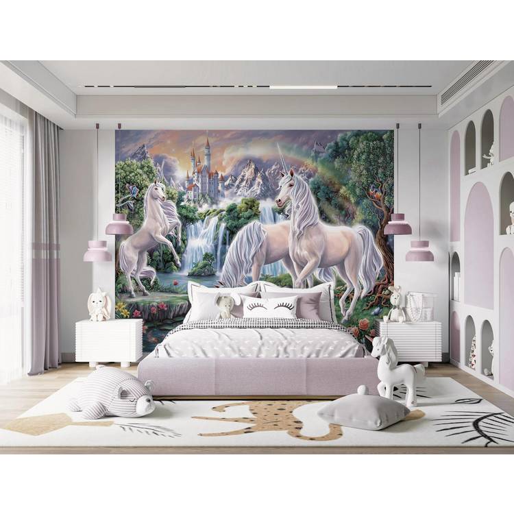 Walltastic Unicorn Paradise wall mural 8ftx10ft, imported from the UK
