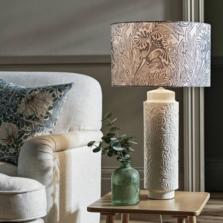 Habitat x Morris & Co. Tulip Toile ceramic lamp large (British brand)