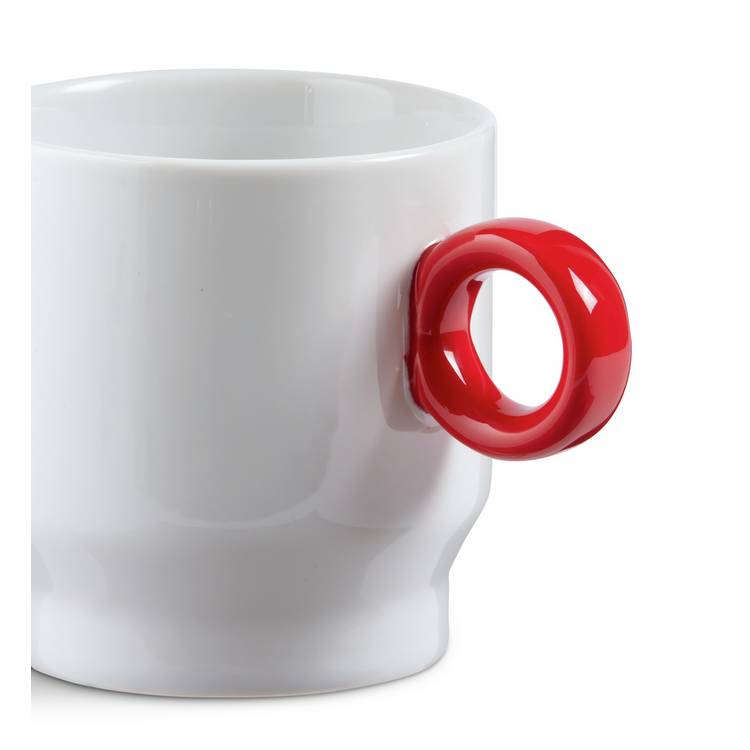 Sebastian Conran red coffee cup set of 4 (British brand)