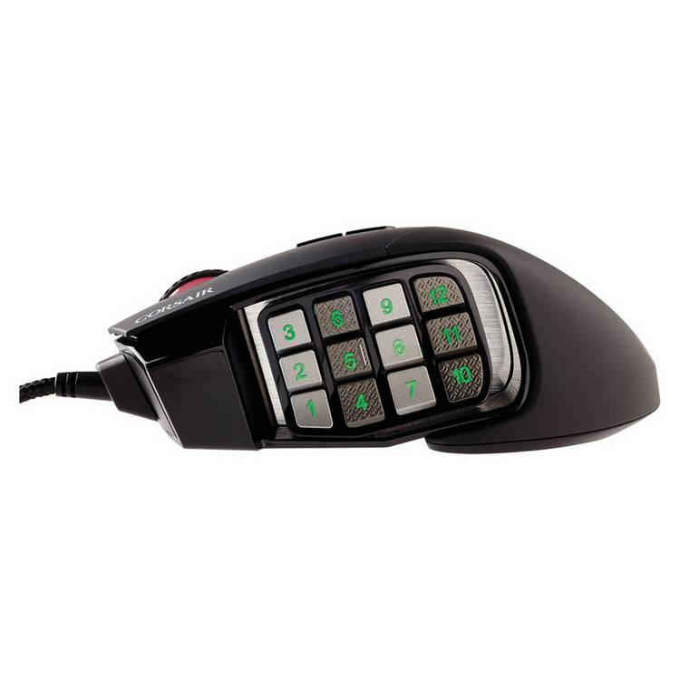 Corsair Scimitar RGB Elite MMO gaming mouse black, imported from the UK