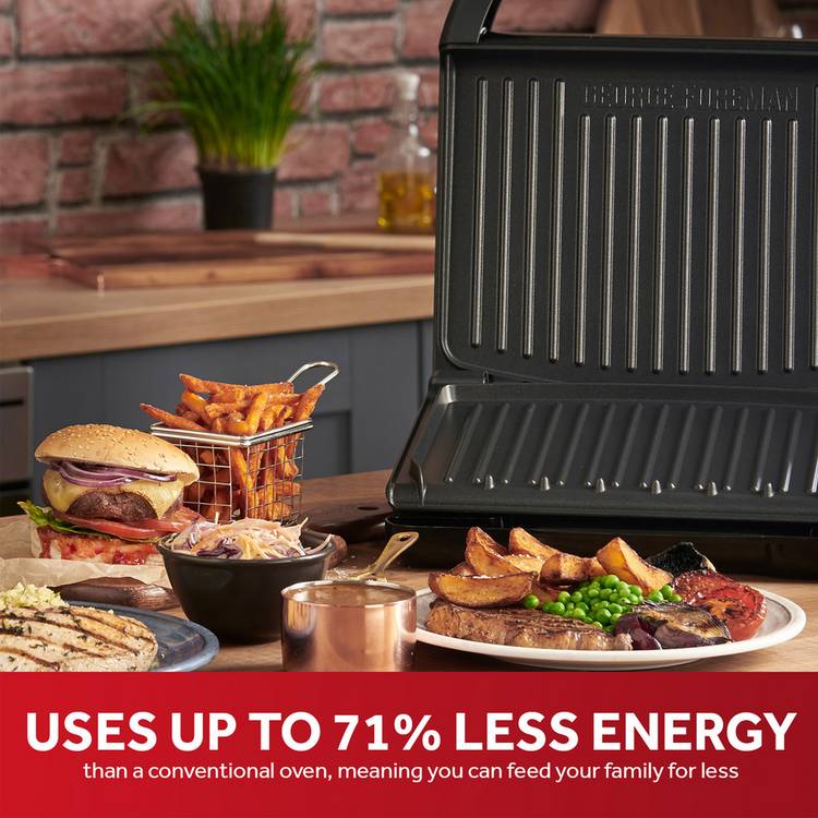 George Foreman Large Steel Health Grill, imported from the UK