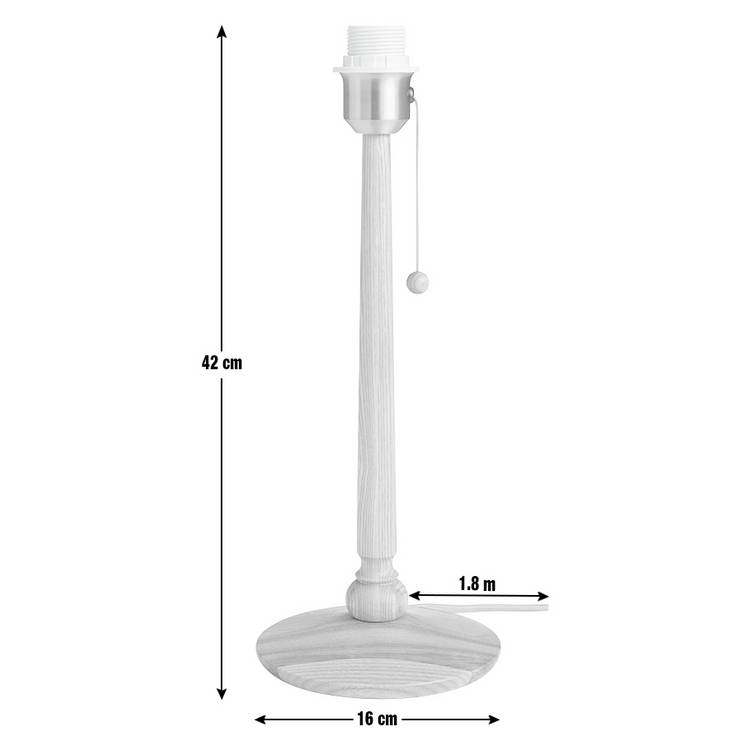 Habitat wooden table lamp base ash - British product