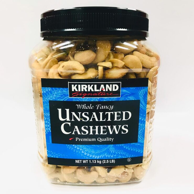 Kirkland Signature Whole Fancy Unsalted Cashews 113kg