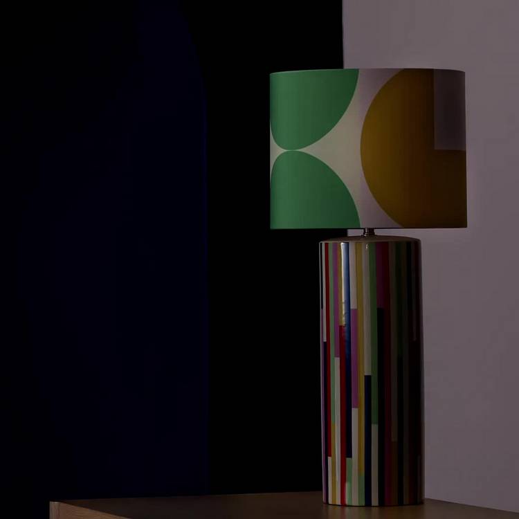 Habitat Klee ceramic table lamp Margo Selby 67cm multicoloured, UK version