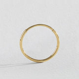 Revere 9ct yellow gold hoop earrings 10mm drop, UK version